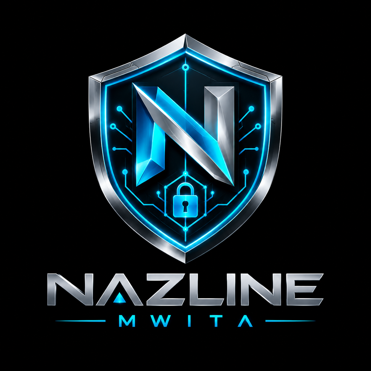 Nazline 3D Cyber Shield Logo