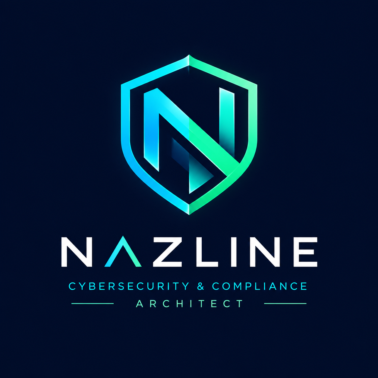 Nazline Minimal Gradient Shield Logo