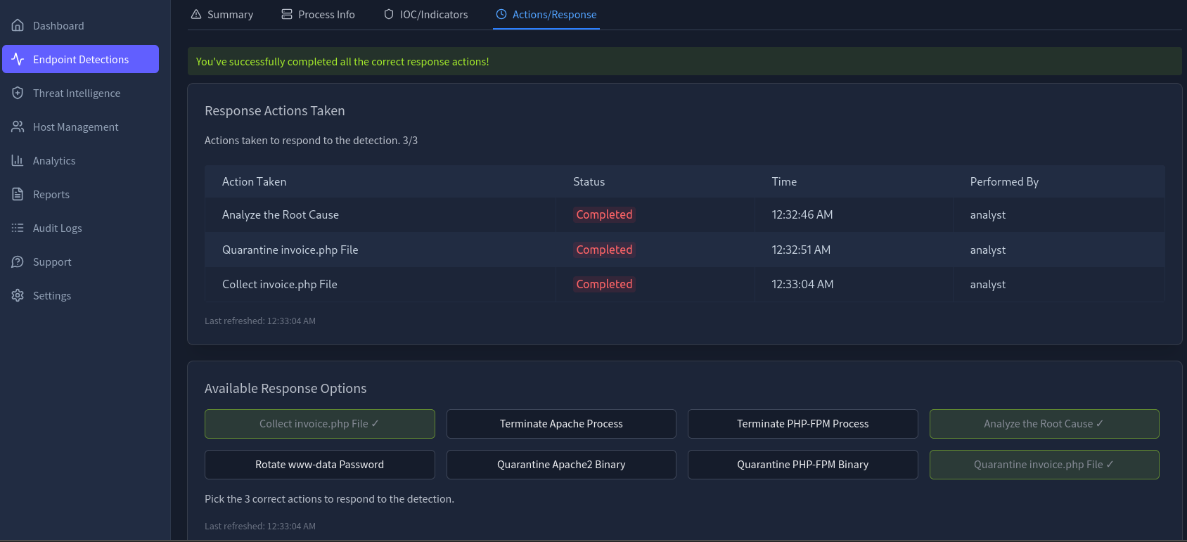 EDR Detections and Containment